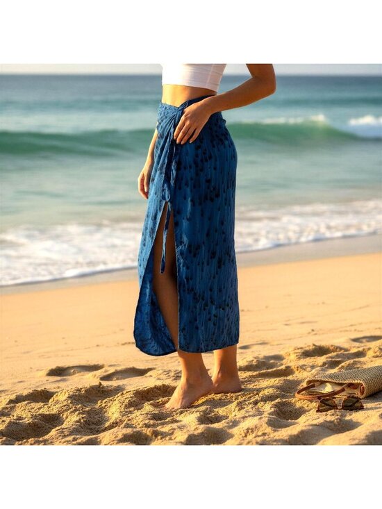 Caribbean Other - Caribbean Brand Print Beach Wrap Skirt Sarong
